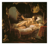Danae, 1636/1647 Giclee Print by  Rembrandt van Rijn
