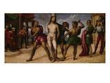 The Castigation of Christ, about 1510 Giclée-tryk af Giovanni Antonio Bazzi Sodoma