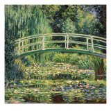 Bruecke in Monets Garten Mit Weissen Seerosen, 1899 Giclee Print by Claude Monet