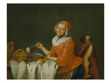 Woman Eating Soup Giclee Print by Peter Jacob Horemans