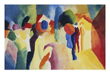With a Yellow Jacket, 1913 Reproduction procédé giclée par August Macke