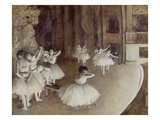 Ballet Rehearsal on Stage, 1874 Giclée-Druck von Edgar Degas