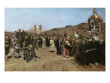 Kreuzprozession Im Gouvernement Kursk, 1880/1883 Giclee Print by Ilya Efimovich Repin