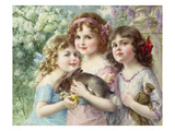 Die Drei Grazien Giclée-Druck von Emile Vernon