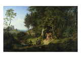 Brautzug in Einer Fruehlingslandschaft, 1847 Giclee Print by Ludwig Richter