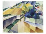 Vineyard at Lake Murten, 1914 Giclee Print by August Macke