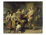 Pestalozzi Bei Den Waisenkindern in Stans, 1879 Giclee Print by Konrad Grob
