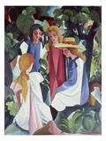 Four Girls, about 1912/13 Reproduction procédé giclée par August Macke