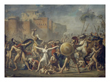 Combat Between Sabines and Romans (The Sabine Women), 1799 Giclee Print by Jacques Louis David