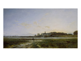 Die Theresienwiese Mit Der Bavaria in Abendstimmung, 1882 Giclee Print by Adolf Heinrich Lier