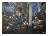 Die Pest in Venedig, 1666 Giclée-tryk af Antonio Zanchi Die Pest in Venedig, 1666 Giclée-tryk af Antonio Zanchi