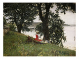 On the Bank, 1889 Giclee Print by Peter Ilsted