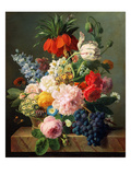 Still Life with Flowers and Fruit, 1827 Giclée-Druck von Jan Frans van Dael