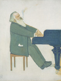 Johannes Brahms at the Piano Reproduction procédé giclée par Willy von Beckerath