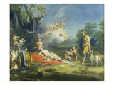 Venus and Adonis Giclée-tryk af Jacopo Amigoni Venus and Adonis Giclée-tryk af Jacopo Amigoni