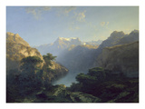 Der Urnersee, 1849 Giclee Print by Alexandre Calame