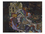 Stadtende III, 1917/1918. (Krumau) Giclee-vedos tekijänä Egon Schiele Stadtende III, 1917/1918. (Krumau) Giclee-vedos tekijänä Egon Schiele