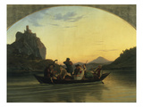 Ueberfahrt Ueber Die Elbe Am Schreckenstein Bei Aussig, 1837 Giclee Print by Ludwig Richter
