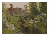 Vegetable Garden, Schrobenhausen, Germany Giclee-vedos tekijänä Franz Seraph von Lenbach