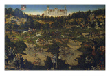 Hunting at the Court of Torgau in Honour of Karl V Lámina giclée por Lucas Cranach the Elder
