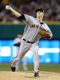 Detroit, MI - October 28: Detroit Tigers v San Francisco Giants - Matt Cain Photographic Print by Ezra Shaw