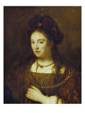 Saskia, the Wife of Rembrandt, 1643 Giclee Print by  Rembrandt van Rijn