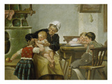 Grossmutter Mit Spielenden Enkeln Giclee Print by Herman Kern