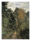 Forest Cart Road Giclee Print by Claude Monet