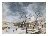 Winter Scene, 1660 Giclee Print by Jan Beerstraten