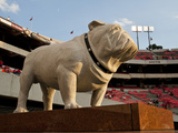 University of Georgia: UGA Statue before the Game in Sanford Stadium Fotografisk tryk