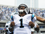 Carolina Panthers - Sept 16, 2012: Cam Newton Fotografisk tryk af Rainier Ehrhardt
