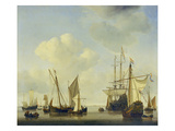 Warships at Amsterdam, ca. 1658 Giclée-Druck von Willem Van De Velde