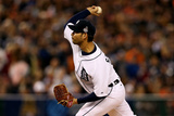 Detroit, MI - Oct 27: Detroit Tigers v San Francisco Giants - Anibal Sanchez Photographic Print by Ezra Shaw