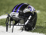 Baltimore Ravens - Sept 25, 2011: Baltimore Ravens Helmet Photographic Print by Jeff Roberson