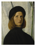 Portrait of a Young Man in Front of a White Curtain, about 1508 Giclee Print by Lorenzo Lotto