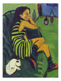 Female Artist, 1910 Reproduction procédé giclée par Ernst Ludwig Kirchner