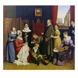 Die Familie Begas Giclee Print by Karl Joseph Begas