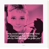 Audrey Hepburn: Earrings Stretched Canvas Print