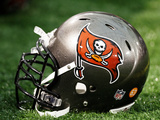 Tampa Bay Buccaneers - Sept 18, 2011: Tampa Bay Buccaneers Helmet Photographic Print by Charlie Neibergall