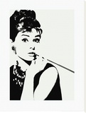 Audrey Hepburn: Cigarillo Stretched Canvas Print