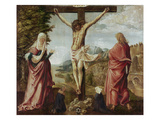 Christ on the Cross with Mary and John Reproduction procédé giclée par Albrecht Altdorfer