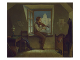 The Violinist at the Window, about 1860 Giclee Print by Moritz Von Schwind