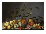 Nature morte avec fruits Reproduction procédé giclée par Balthasar van der Ast