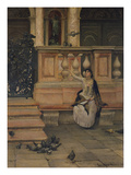 Dame Mit Tauben, 1894 Giclee Print by Dominik Skutecky