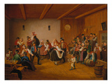 Dance in a Village Inn in Dachau, 1846 Giclee Print by Lorenzo Il Quaglio