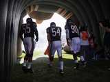 Chicago Bears - Sept 9, 2012: Brian Urlacher, Lance Briggs, Julius Peppers Photographic Print by Nam Y. Huh