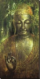 Buddha in Green l Stretched Canvas Print by Wei Ying-wu