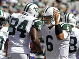 New York Jets - Sept 9, 2012: Mark Sanchez, Stephen Hill Photographic Print by Mel Evans