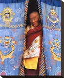Old Monk, Tibet Stretched Canvas Print by Frederic Lemalet