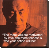 Dalai Lama: Fearless & Free Kunstdruk op gespannen doek Dalai Lama: Fearless & Free Kunstdruk op gespannen doek